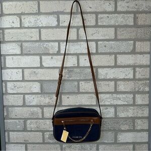 Michael Kors Large East West Zip Chain Crossbody (Indigo) - NWT MSRP $348